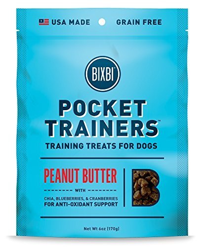 0781163327356 - BIXBI POCKET TRAINERS DOG TREATS, 6-OUNCE, PEANUT BUTTER BY BIXBI