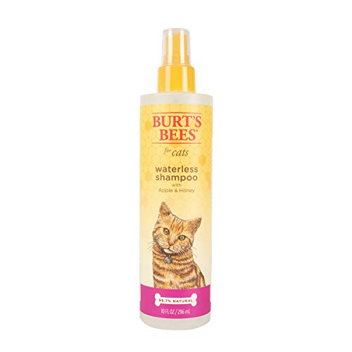 0781163543848 - BURTS BEES FOR PETS CAT NATURAL WATERLESS SHAMPOO WITH APPLE AND HONEY | CAT WATERLESS SHAMPOO SPRAY | EASY TO USE CAT DRY SHAMPOO FOR FRESH SKIN AND FUR WITHOUT A BATH | MADE IN THE USA, 10 FL OZ