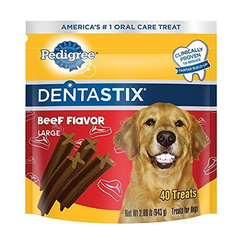 0781163731603 - PEDIGREE DENTASTIX BEEF LARGE TREATS FOR DOGS, 2.08 LBS. POUCH-40CT. BY PEDIGREE