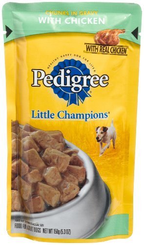 0781163846758 - PEDIGREE LITTLE CHAMPIONS COMPLETE CHUNKS IN GRAVY WITH CHICKEN FOOD FOR ADULT DOGS, 5.3-OUNCE POUCHES (PACK OF 24) BY PEDIGREE