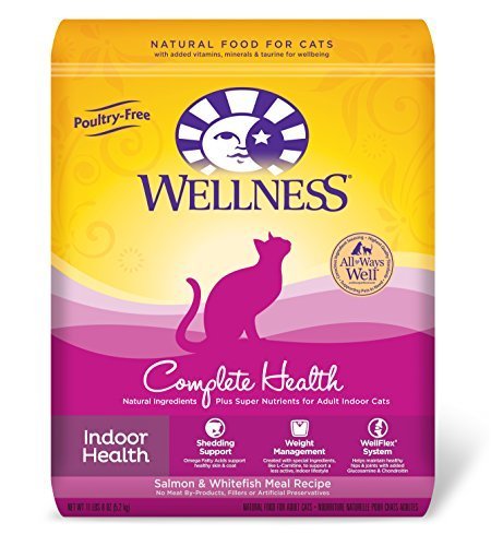 0781163876151 - WELLNESS COMPLETE HEALTH NATURAL DRY CAT FOOD, INDOOR HEALTH SALMON & WHITEFISH MEAL RECIPE, 11.5-POUND BAG BY WELLNESS