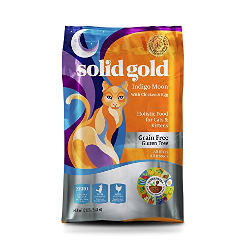 0781163881940 - SOLID GOLD INDIGO MOON CHICKEN HOLISTIC DRY CAT FOOD, CHICKEN & EGG, GRAIN & GLUTEN FREE, CATS & KITTENS OF ALL LIFE STAGES, ALL SIZES, 12LB BAG BY SOLID GOLD