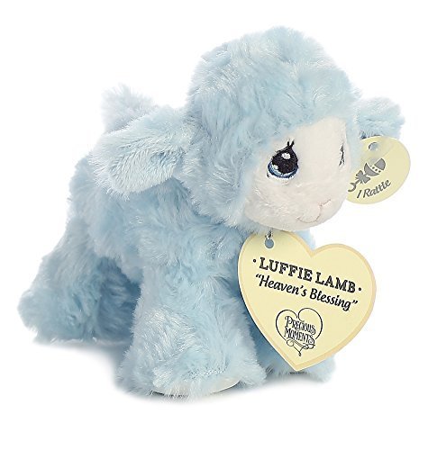 0781264639907 - PRECIOUS MOMENTS LUFFIE LAMB HEAVEN'S BLESSINGS BABY RATTLE - BLUE BY PRECIOUS MOMENTS