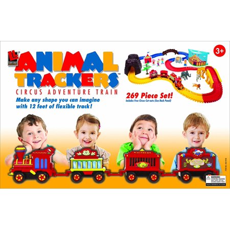 0781624512925 - LIFE-LIKE TRAINS BATTERY OPERATED ANIMAL TRACKERS CIRCUS TRAIN SET
