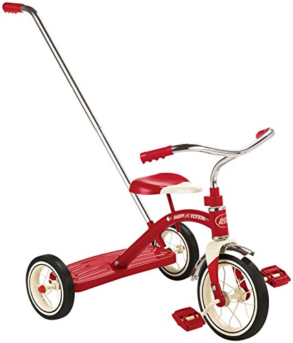 0781624606075 - RADIO FLYER CLASSIC TRICYCLE WITH PUSH HANDLE, RED