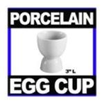 0781723400208 - EGG DOUBLE CUP HOLDER PORCELAIN IN WHITE BOILED EGGS KITCHEN FOOD COOK SAVE NEW