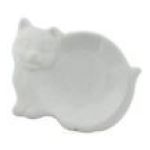 0781723732910 - TEA BAG CADDY PORCELAIN WHITE CAT DESIGN