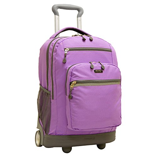 0781761468291 - J WORLD SUNDANCE II ORCHID 20 LAPTOP ROLLING BACKPACK FEATURING PADDED INTERIOR COMPARTMENT FOR DELICATE ELECTRONICS