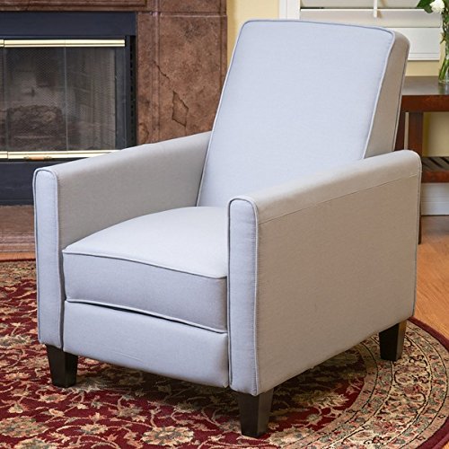 0781772853970 - CHRISTOPHER KNIGHT HOME DARVIS GREY FABRIC RECLINER CLUB CHAIR