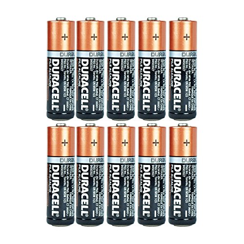 0781772921327 - 10 PACK OF DURACELL AA ALKALINE MN1500 DURALOCK BATTERIES + FREE PLASTIC STORAGE BATTERY CLAMSHELL BLISTER CASE
