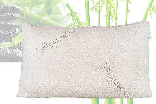 0782069275895 - BAMBOO BY RELAX HOME LIFE - BAMBOO PILLOW WITH SHREDDED MEMORY FOAM AND STAY COOL COVER (STANDARD)