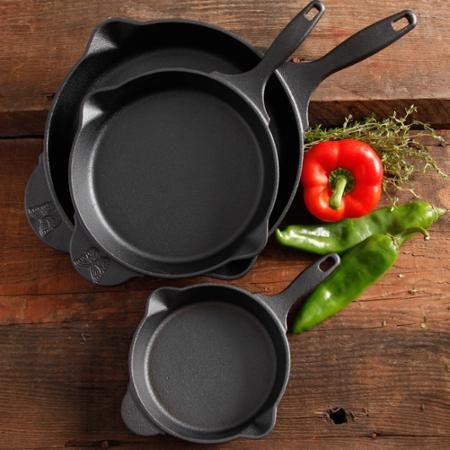 0782174045413 - THE PIONEER WOMAN TIMELESS CAST IRON 3-PIECE SET, 6, 8 AND 10 CAST IRON, PRE-SEASONED