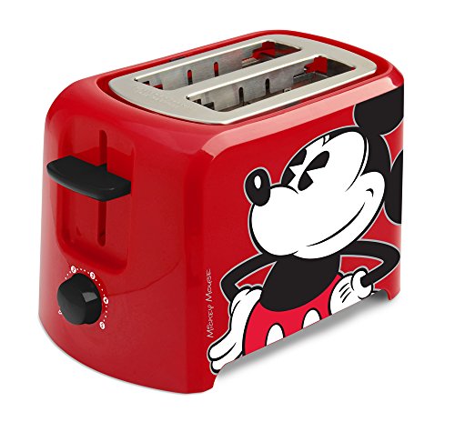 0782195300447 - DISNEY DCM-21 MICKEY MOUSE 2 SLICE TOASTER, RED/BLACK