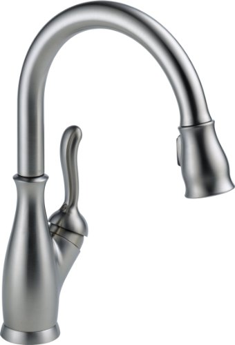 0782247577520 - DELTA FAUCET 9178-AR-DST LELAND SINGLE HANDLE PULL-DOWN KITCHEN FAUCET WITH MAGNETIC DOCKING, ARCTIC STAINLESS