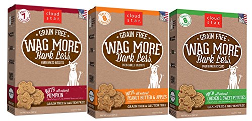 0782298761909 - CLOUD STAR WAG MORE BARK LESS GRAIN FREE 14 OUNCE OVEN BAKED BISCUITS, 3 PACK BU