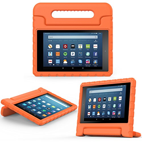 0782301286139 - MOKO CASE FOR FIRE HD 8 2016 TABLET - KIDS SHOCK PROOF CONVERTIBLE HANDLE LIGHT WEIGHT PROTECTIVE STAND COVER FOR FIRE HD 8 (PREVIOUS 6TH GEN - 2016 RELEASE ONLY), ORANGE (NOT FIT 7TH GEN 2017 TABLET)