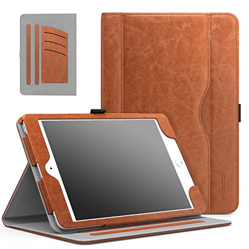 0782301305076 - MOKO CASE FOR IPAD MINI 3 / 2 / 1, SLIM FOLDING STAND FOLIO COVER CASE FOR APPLE IPAD MINI 1 / MINI 2 / MINI 3, WITH AUTO WAKE / SLEEP AND DOCUMENT CARD SLOTS, MULTIPLE VIEWING ANGLES, BROWN