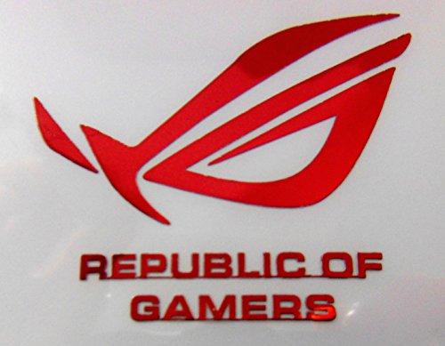 0782301587380 - ASUS REPUBLIC OF GAMERS RED METAL STICKER 50 X 42MM