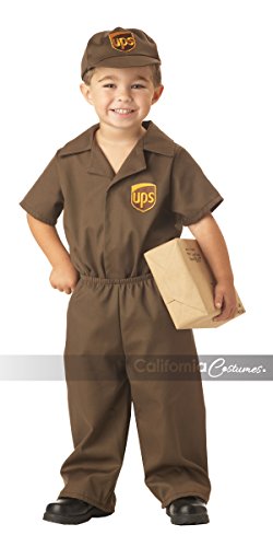 0782361055157 - UPS GUY BOY'S COSTUME, LARGE (4-6), ONE COLOR BY CALIFORNIA COSTUMES