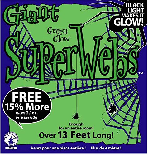 0782361364402 - RUBIES LARGE GREEN SPIDER WEB WITH SPIDERS BY RUBIE'S