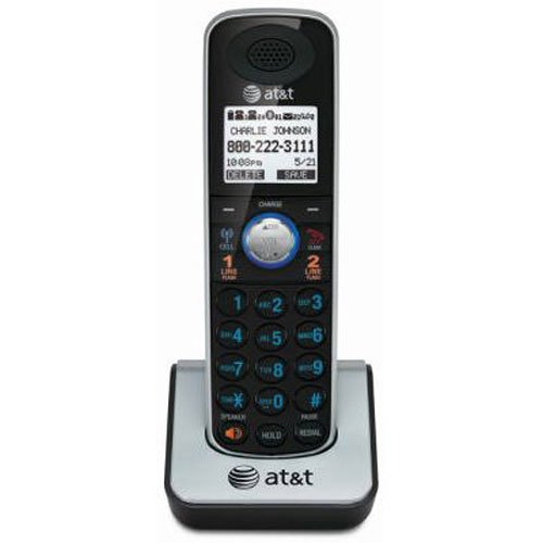 0782386073020 - AT&T TL86009 DECT 6.0 ACCESSORY HANDSET FOR TL86109, SILVER/BLACK