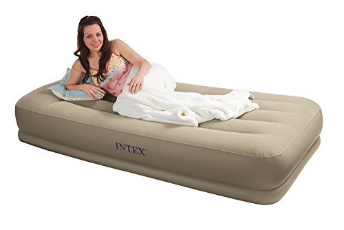 0078257315642 - INTEX PILLOW REST MID-RISE AIRBED WITH BUILT-IN PILLOW AND ELECTRIC PUMP, TWIN, BED HEIGHT 13 3/4