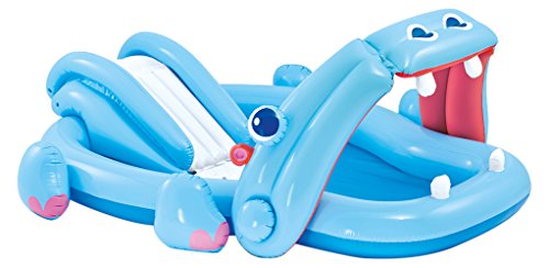 0078257318124 - INTEX HIPPO PLAY CENTER WITH BUILT-IN SLIDE, 87 X 74 X 34, FOR AGES 2+