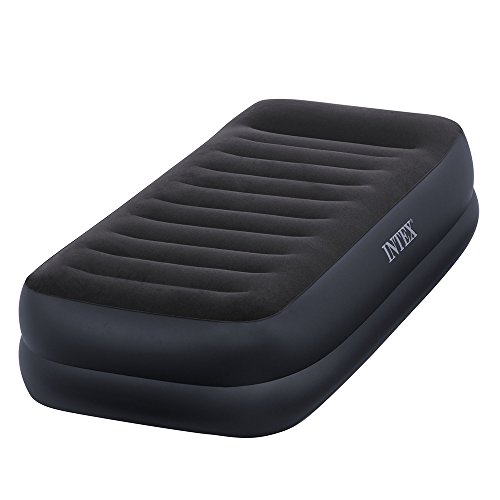 0078257318551 - INTEX DURA-BEAM SERIES PILLOW REST RAISED AIRBED WITH FIBER-TECH CONSTRUCTION AND BUILT-IN PUMP, TWIN, BED HEIGHT 16.5