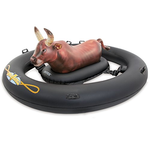 0078257322220 - INTEX INFLAT-A-BULL, INFLATABLE POOL TOY, 96 X 77 X 32