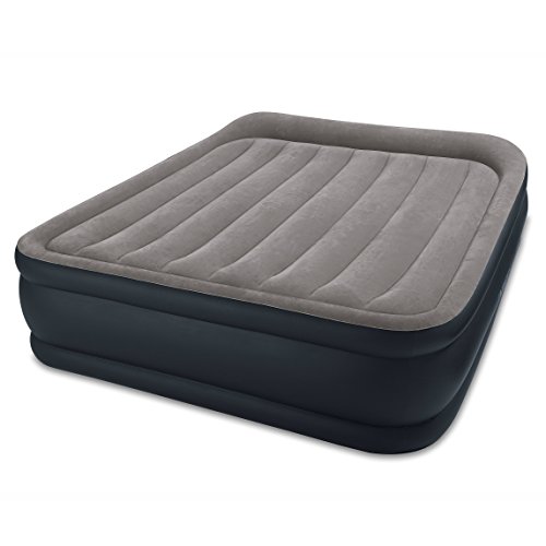 0078257322473 - INTEX DURA-BEAM STANDARD SERIES DELUXE PILLOW REST RAISED AIRBED WITH SOFT FLOCKED TOP FOR COMFORT,BUILT-IN PILLOW AND ELECTRIC PUMP, QUEEN