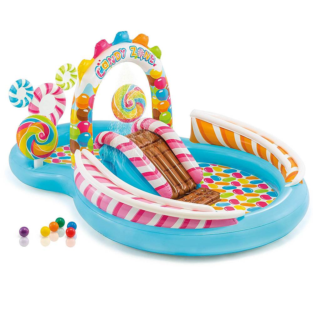 0078257571499 - INTEX - KIDS INFLATABLE CANDY ZONE PLAY CENTER POOL W/ WATERSLIDE