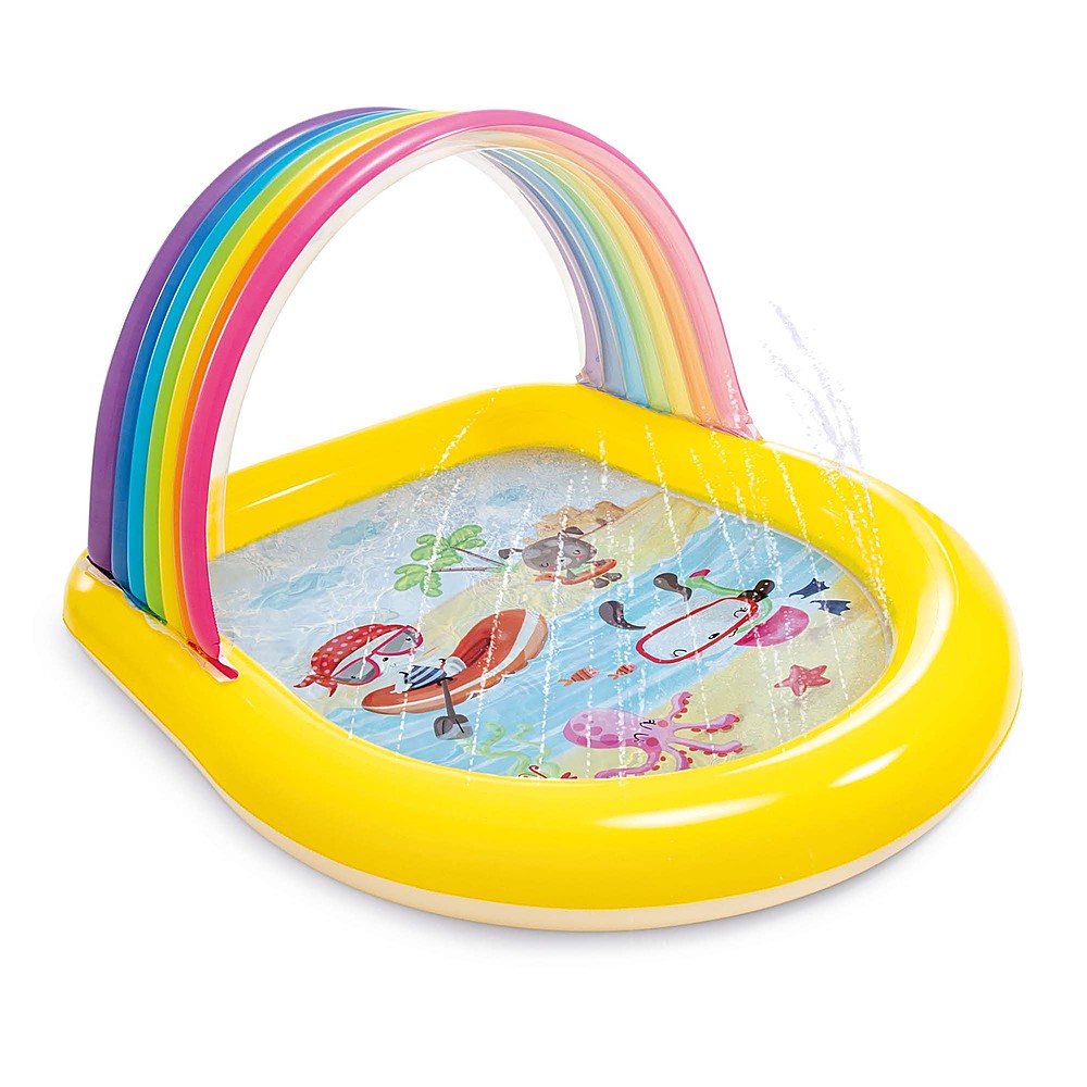 0078257571567 - INTEX - INFLATABLE RAINBOW ARCH KIDS SPRAY POOL FOR AGES 2 & UP
