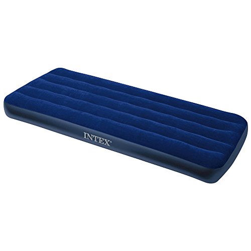 0078257687572 - INTEX CLASSIC DOWNY AIR BED ROYAL BLUE, TWIN SIZE