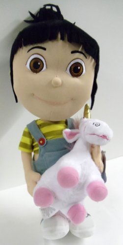 0782675778841 - RARE OFFICIALLY LICENSED SUPER DESPICABLE ME JUMBO 15'' AGNES PLUSH DOLL HOLDING ADORABLE UNICORN BY UNIVERSAL STUDIOS