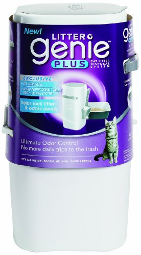 0078300053194 - LITTER GENIE PLUS CAT LITTER DISPOSAL SYSTEM WITH ODOR FREE PAIL SYSTEM, WHITE