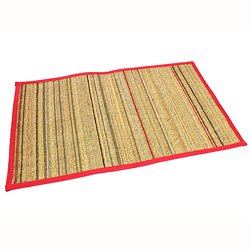 0783010127195 - SISAL RUG UTILITY THROW MAT RECTANGLE 20 X 31 IN RED STRIPE