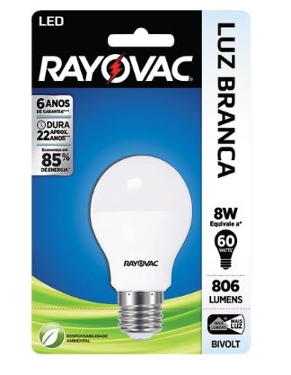 0783094061354 - LAMP LED RAYOVAC 8W BIVOLT
