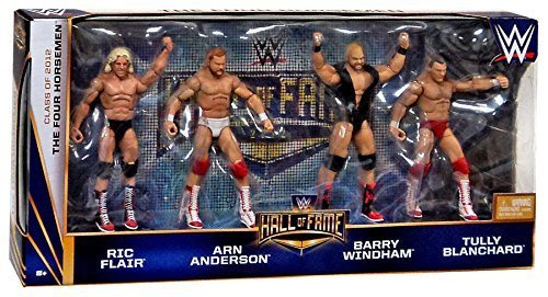 0783318299969 - THE FOUR HORSEMEN HALL OF FAME WWE ELITE 4 PACK FIGURES RIC FLAIR ARN ANDERSON BARRY WINDHAM TULLY BLANCHARD BY MATTEL