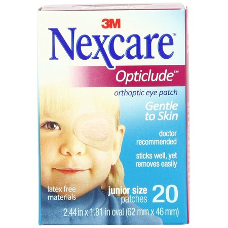 0783318701660 - NEXCARE OPTICLUDE ORTHOPTIC EYE PATCHES, JUNIOR SIZE, 20-COUNT BOXES (PACK OF 4)