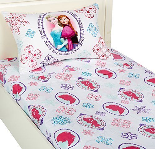 0783325822990 - DISNEY FROZEN ANNA AND ELSA SNOWFLAKE SHEET SET, TWIN BY JAY FRANCO AND SONS, INC