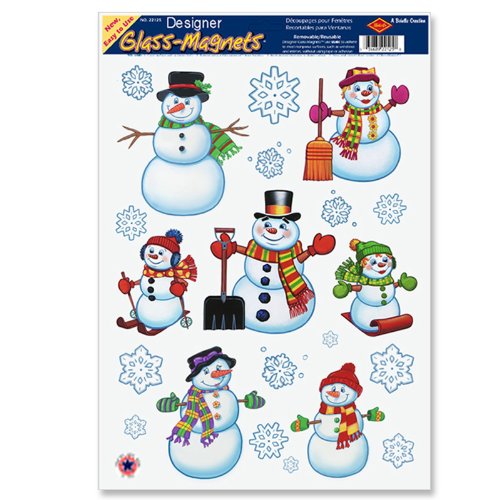 0783329532581 - SNOWMAN/SNOWFLAKE CLINGS PARTY ACCESSORY (1 COUNT) (16/SH)