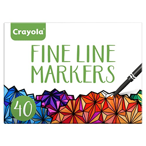 0783419879084 - CRAYOLA ADULT FINE LINE MARKERS - 40 COUNT