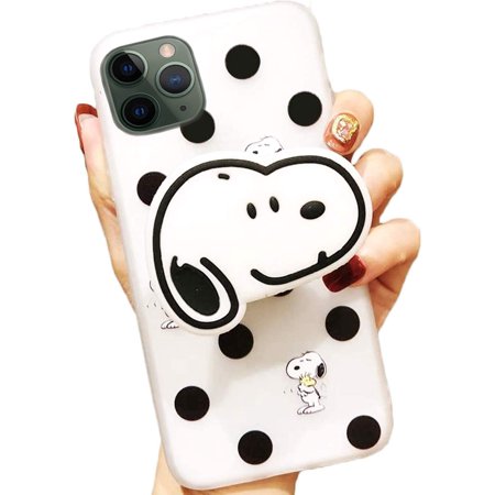 0783515888041 - WWWSUPPLIERS 3D CUTE CARTOON CASE FOR IPHONE 11 - SOFT SILICONE BLACK & WHITE PROTECTOR GEL SHOCKPROOF PHONE COVER & HAND HOLDER BRACKET STAND ~ ESTUCHE FUNDAS COBERTOR