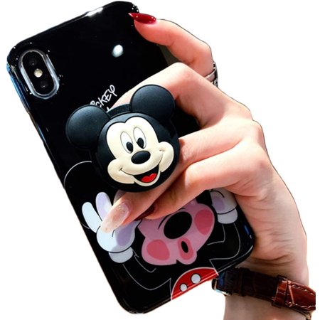 0783515889970 - 3D CUTE IPHONE 11 PRO MAX 6.5” MICKEY MOUSE CARTOON SOFT SILICONE PROTECTOR CASE GEL SHOCKPROOF PHONE COVER & HAND HOLDER BRACKET STAND ~ ESTUCHE FUNDAS COBERTOR