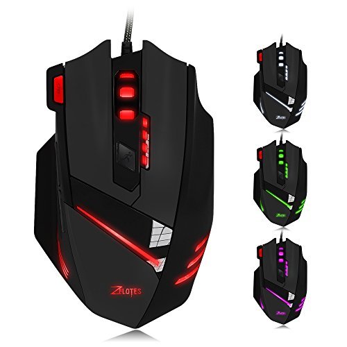 0783651744362 - ACEKOOL T60 1600 DPI WIRELESS GAMING MOUSE 6 ADJUSTABLE DPI LEVELS 7 BUTTONS FOR NOTEBOOK PC BLACK BY ACEKOOL
