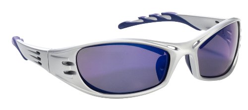 0078371909888 - 3M 90988-80025T SILVER FRAME WITH BLUE MIRROR LENS FUEL SAFETY GLASSES