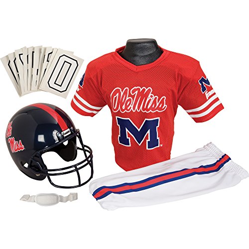 0783719742392 - FRANKLIN SPORTS NCAA OLE MISS REBELS DELUXE YOUTH TEAM UNIFORM SET, SMALL