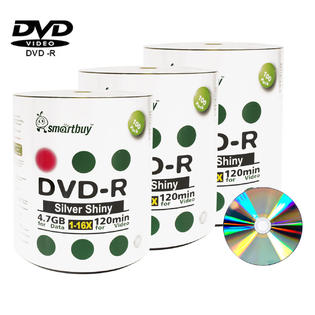 0783942718560 - 300 PACK SMARTBUY 16X DVD-R 4.7GB SHINY SILVER DATA VIDEO BLANK RECORDABLE DISC