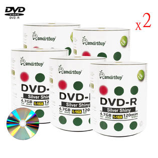 0783942718607 - 1000 PACK SMARTBUY 16X DVD-R 4.7GB SHINY SILVER DATA VIDEO BLANK RECORDABLE DISC