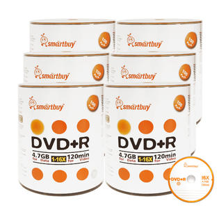 0783942719543 - 600 PACK SMARTBUY LOGO TOP 16X DVD+R 4.7GB DATA VIDEO BLANK RECORDABLE DISC